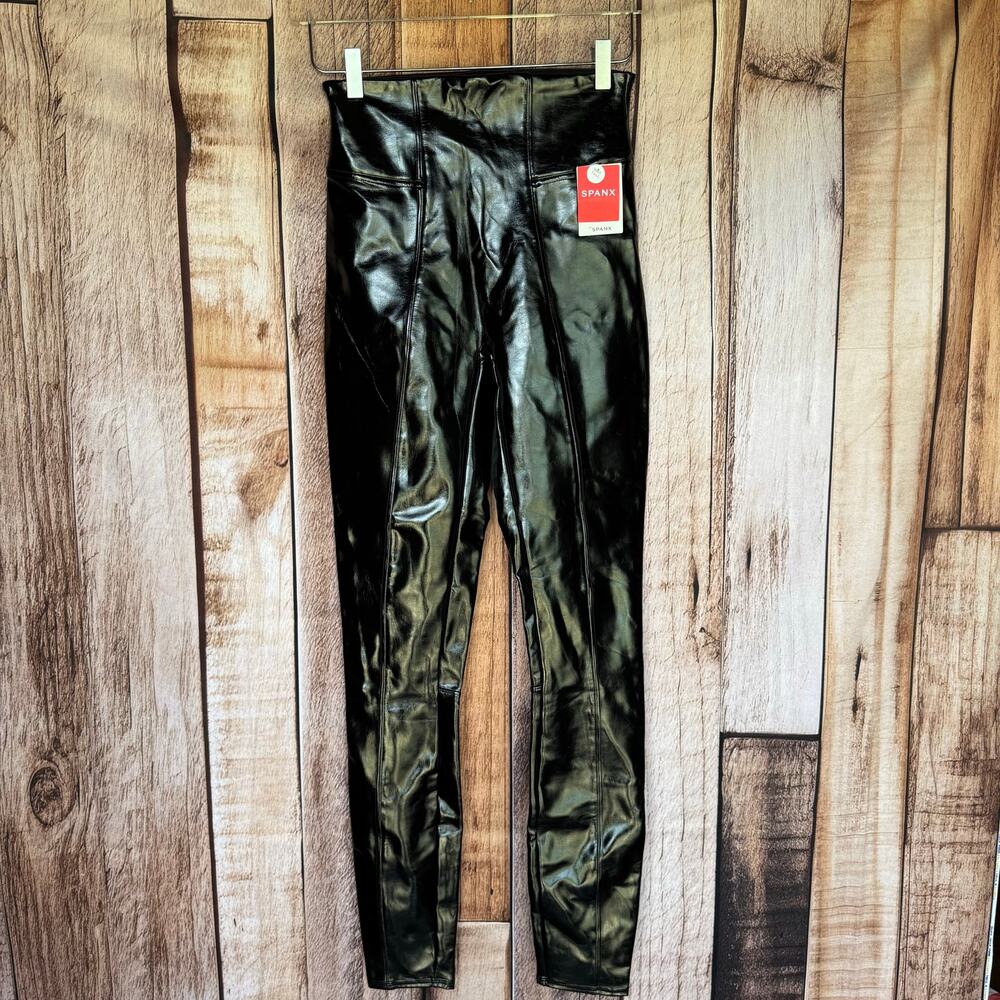 SPANX Shiny Black Leggings